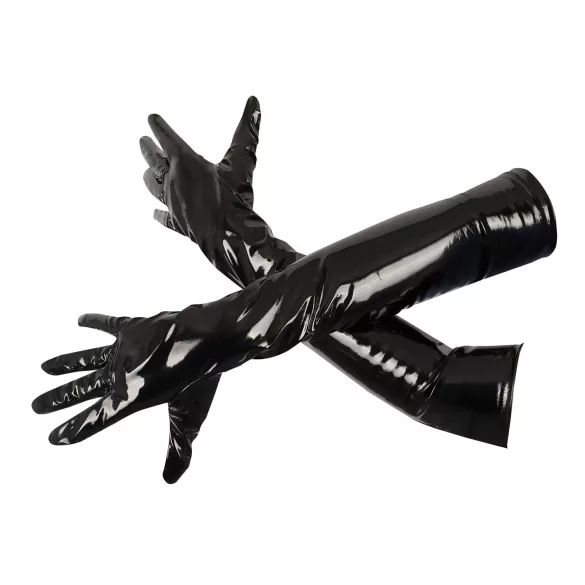 Black Level - luva vinil brilhante - preto - XL