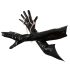 Black Level - Luvas de verniz extra longas (preto) - M