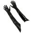 Black Level - Luvas de verniz extra longas (preto) - M