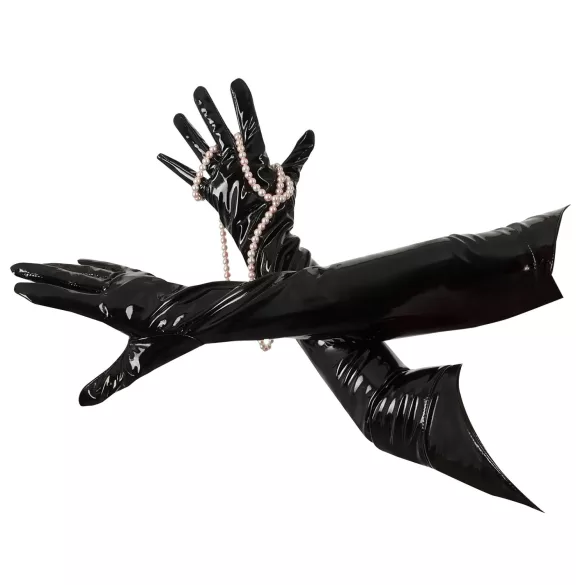 Black Level - luva longa vinil preto - L