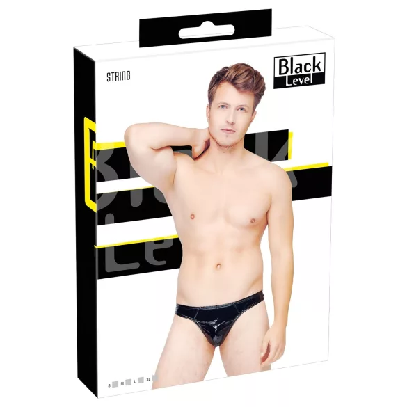 Black Level - tanga masculino clássico - vinil preto