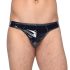 Black Level - tanga masculino clássico em látex (preto) - L