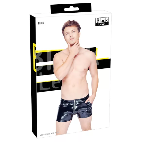 Black Level - cueca masculina vinil com bolso lateral - preta - M