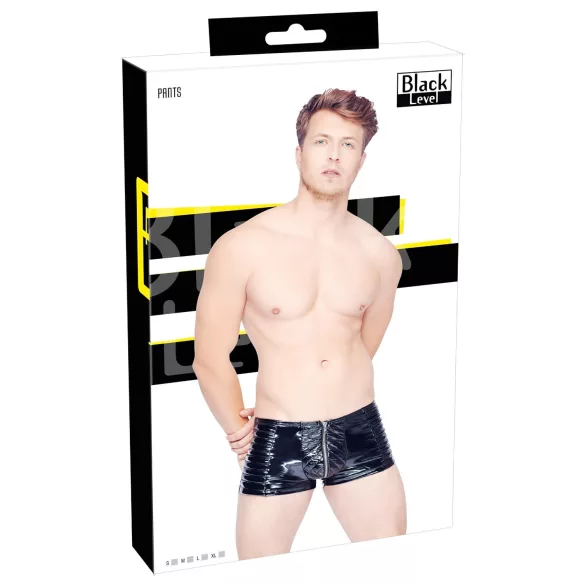 Black Level - short masculino zíper - preto - M