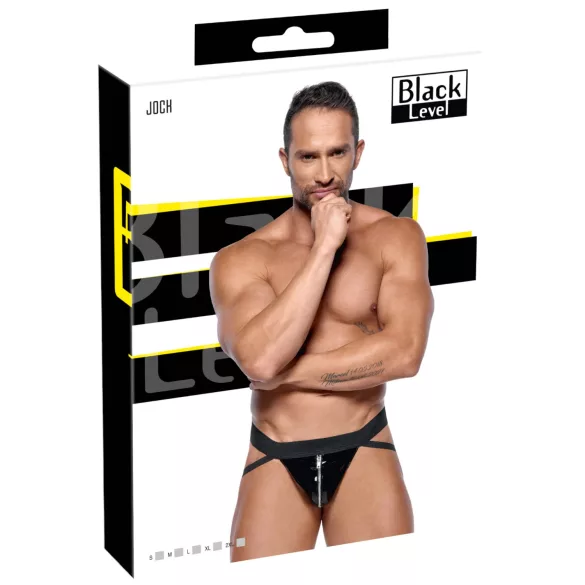Black Level - cueca jock com zíper - preta