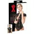 LATEX - blusa feminina manga curta zíper - látex preto - XL