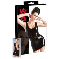 LATEX - vestido mini sem mangas - látex preto