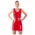 Latex - vestido minissaia sem mangas - latex vermelho