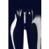 Leggings de Látex com Zíper (preto) - XL