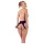 Calcinha feminina em látex totalmente aberta (preta, tamanhos S-L)