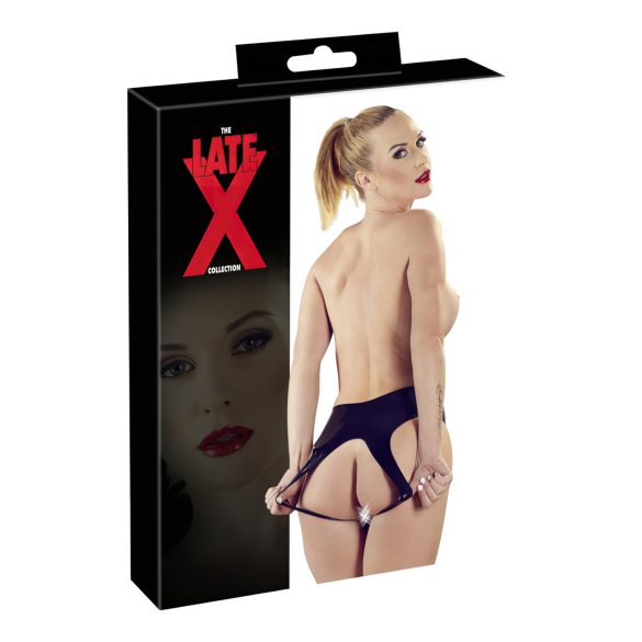 LATEX - calcinha feminina aberta - preta (S-L)