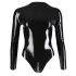 Body Feminino de Manga Comprida em Látex (Preto) - M