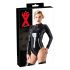 Body Feminino de Manga Comprida em Látex (Preto) - L
