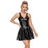 LATEX - Vestido Mini com Saia Plissada (Preto)