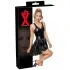 LATEX - vestido mini com saia franzida (preto) - XL