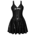 LATEX - vestido mini com saia franzida (preto) - XL