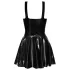 LATEX - vestido mini com saia franzida (preto) - XL