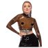 LATEX - top de látex transparente (transparente-preto)