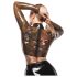 LATEX - top de látex transparente (transparente-preto)