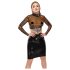 LATEX - top de látex transparente (transparente-preto)