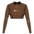 LATEX - top de látex transparente (transparente-preto)