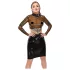 LATEX - blusa em látex transparente - preto - M