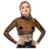 LATEX - blusa em látex transparente - preto - M
