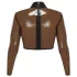 LATEX - blusa em látex transparente - preto - M