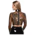LATEX - blusa em látex transparente - preto - L