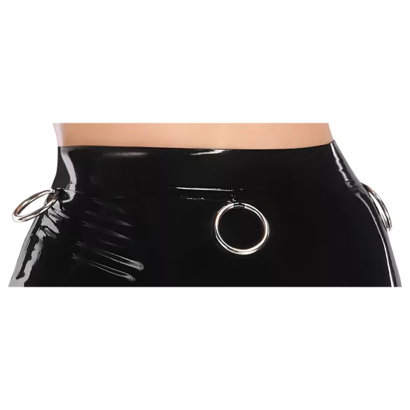 LATEX - saia midi de látex (preta) - M