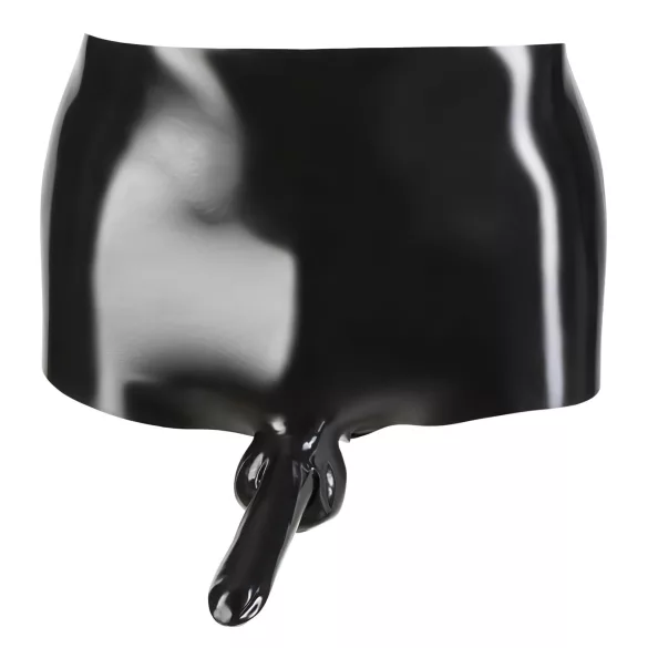 Latex - cueca boxer com capa peniana - preto - L/XL