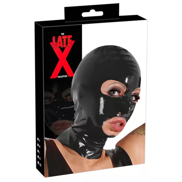 Máscara de latex com bocal (preta)
