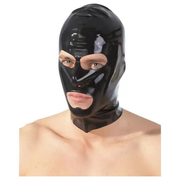 Máscara de latex com bocal (preta)