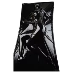 Late X - cama de vácuo de látex (preta)