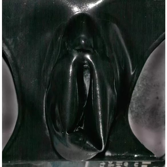Latex - calcinha feminina com preservativo vaginal - preta - XL