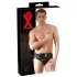 LATEX - cueca masculina com pênis interno e plug anal - látex preto - M