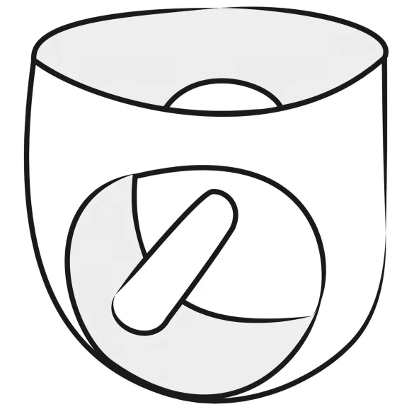 LATEX - cueca masculina com pênis interno e plug anal - látex preto - M