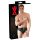 LATEX - Cueca Masculina com Dildo Anal Interno (preto) - XL