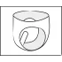 LATEX - cueca masculina com plug anal cônico interno - preto