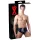 LATEX - cueca masculina com plug anal cônico interno - preto - M