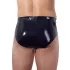 LATEX - cueca masculina com plug anal cônico interno - preto - XL