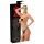 LATEX - calcinha com 2 dildos internos - preta (S-L)