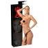 LATEX - calcinha com 2 dildos internos - preta (S-L)