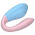 Mrow 03 - vibrador duplo e impermeável (azul-rosa)