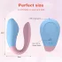 Mrow 03 - vibrador casal recarregável à prova d'água - azul/rosa