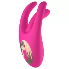  Mrow - vibrador clitóris recarregável 3 pontas silicone rosa