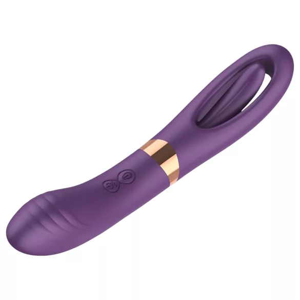 Funny Me Dual - vibrador 2 em 1 língua recarregável - silicone lilás