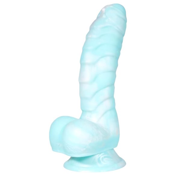 Serpente do Mar OgazR - Dildo Texturizado 17 cm (azul-branco)