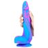 Inkipus - Dildo silicone com escroto - 18cm (azul-rosa)