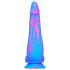 Inkipus - Dildo silicone com escroto - 18cm (azul-rosa)